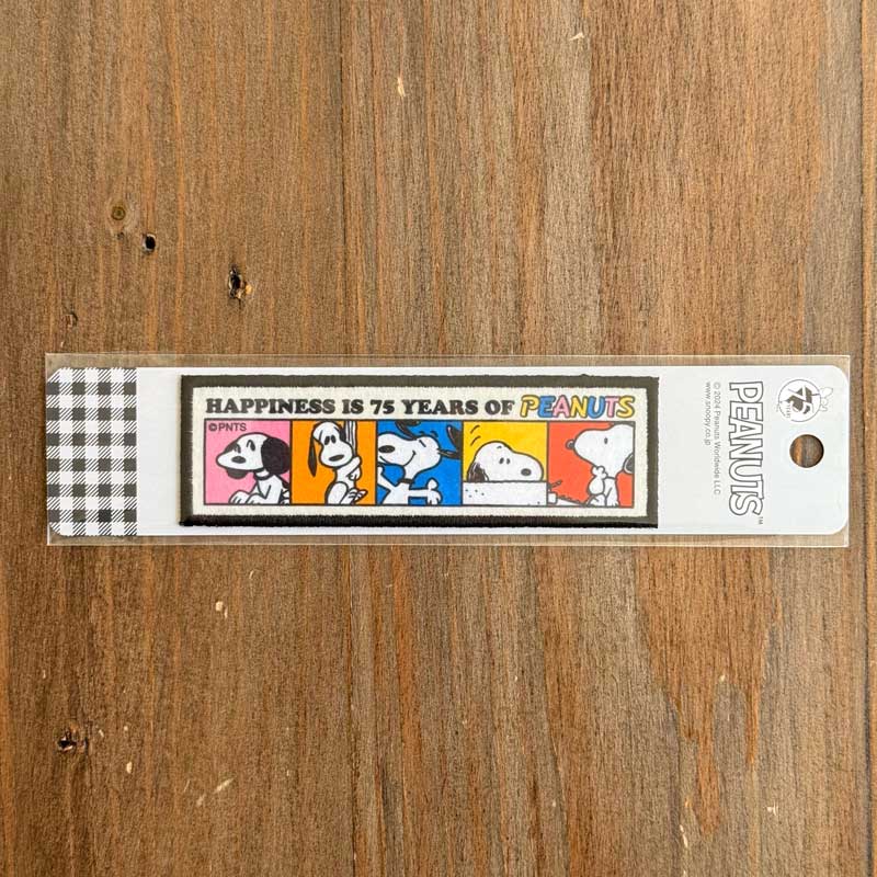 スヌーピーPEANUTS75周年記念 ピーナッツ アイロン接着ワッペン[アップリケ/入園入学/通園通学]RIO-3201