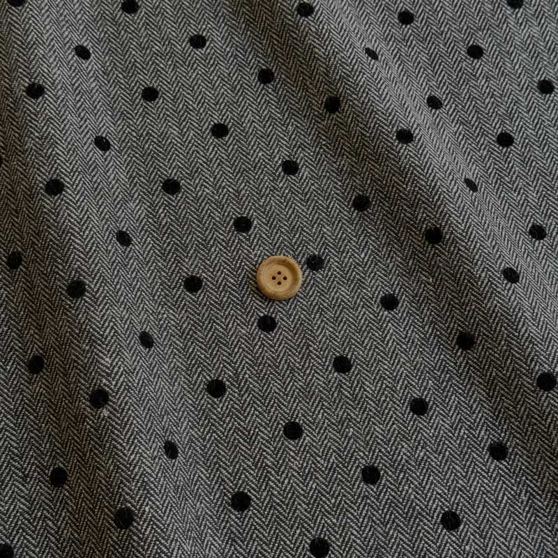 ツイードドットフロッキー生地 広幅150cm巾 トレンドファブリックシリーズ TF-39BK