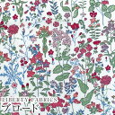 LIBERTYリバティプリント 国産40ブロード生地<Field Flower>(フィールドフラワー)【レッドパープル】3335758-R