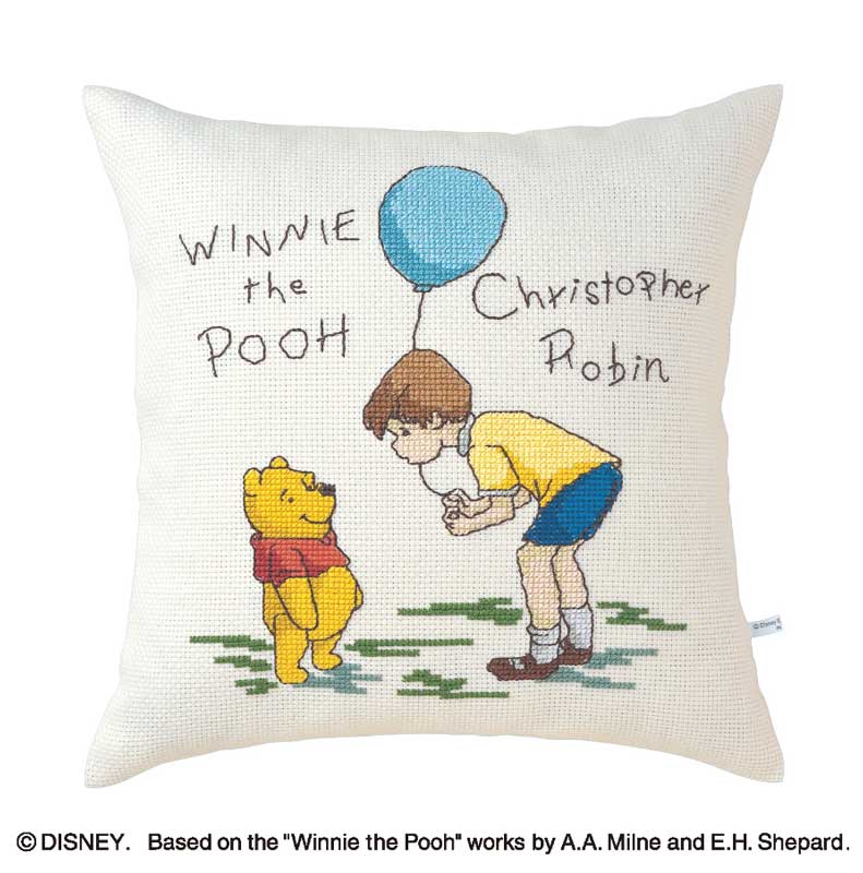 クロスステッチクッションキット「プー＆クリストファーロビン」プーさん ディズニー オリムパス 5921
