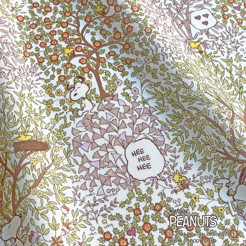 PEANUTS(TM)スヌーピー×リバティファブリックス 国産タナローン生地＜Woodstock Da...