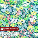 LIBERTY FABRICS リバティプリント 国産タナローン生地<Thorpe>(ソープ)【グリーンネオン×グリーン】3639005GN-J25D