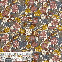 LIBERTY FABRICS リバティプリント コーデュロイ(コール天)生地<Isla Rose Gates>(アイラローズゲーツ)【ブラウン×マスタード】3633225-J23CC