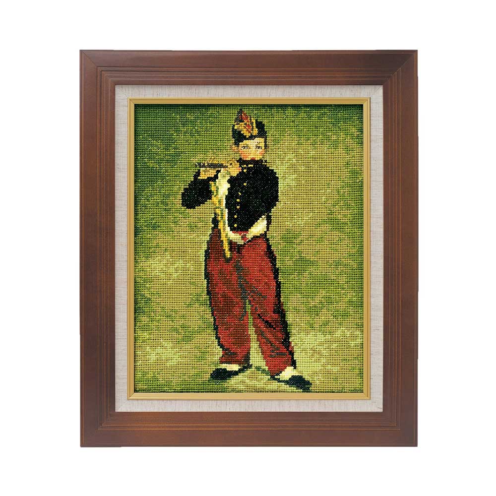 クロスステッチキット「笛を吹く少年」マネ作 名画 絵画 オリムパス 7029