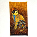 USAコットン Golden Bejeweled Cat(金色の宝石をちりばめた猫)ネコ柄 シーチング生地【約110cm×58cmカットクロス】 Timeles...
