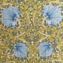 V&A William Morris ウィリアムモリス 綿麻キャンバス生地<Pimpernel>(ピンパネル)【生成り×ブルー】VA10019S-A