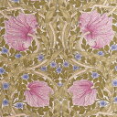 V&A William Morris ウィリアムモリス 綿麻キャンバス生地<Pimpernel>(ピンパネル)【生成り×ピンク】VA10019S-B