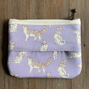 LIBERTY FABRICS リバティプリントを使ったティッシュポーチ<Meow>(ミャオウ)LAラベンダー 226077