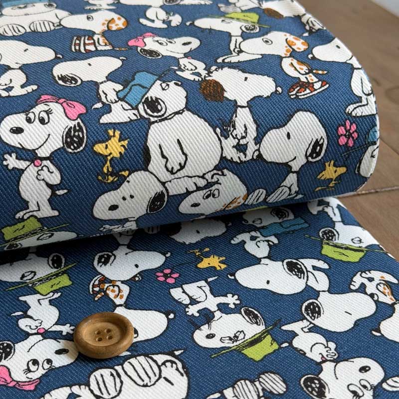 スヌーピー ピーナッツ TCツイル生地ファブリック(PEANUTS キャラクター 生地 入園...
