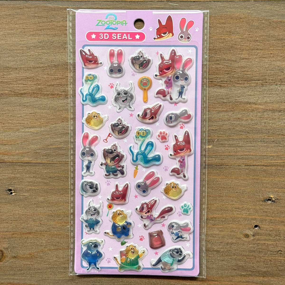 【公式ライセンス商品】ディズニーぷっくり3Dシール6枚セット ぷくぷくつやつや ミ...