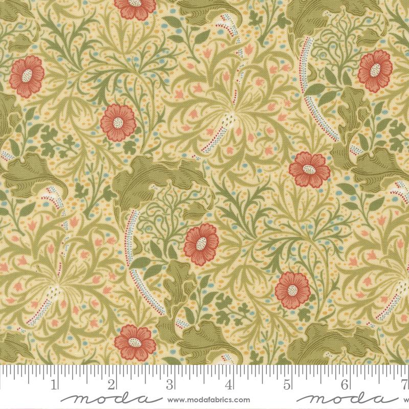 moda fabrics(モダ・ファブリックス)William Morris ウィリアムモリス シーチング生地＜Seaweed Florals＞（シーウィード・フローラルズ）マルチカラー 13382-11