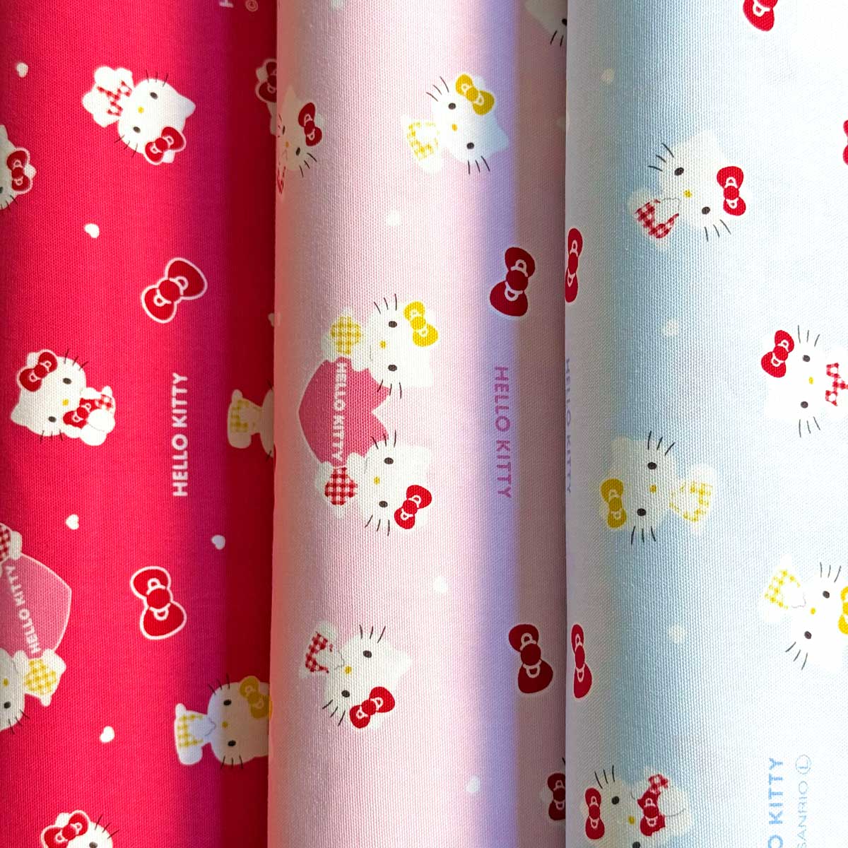 樂天商城 - ハローキティ ミミィ柄 オックス生地 レッド/ピンク/ブルー(サンリオキャラクター/入園入学通園通学)835101 835118 835125