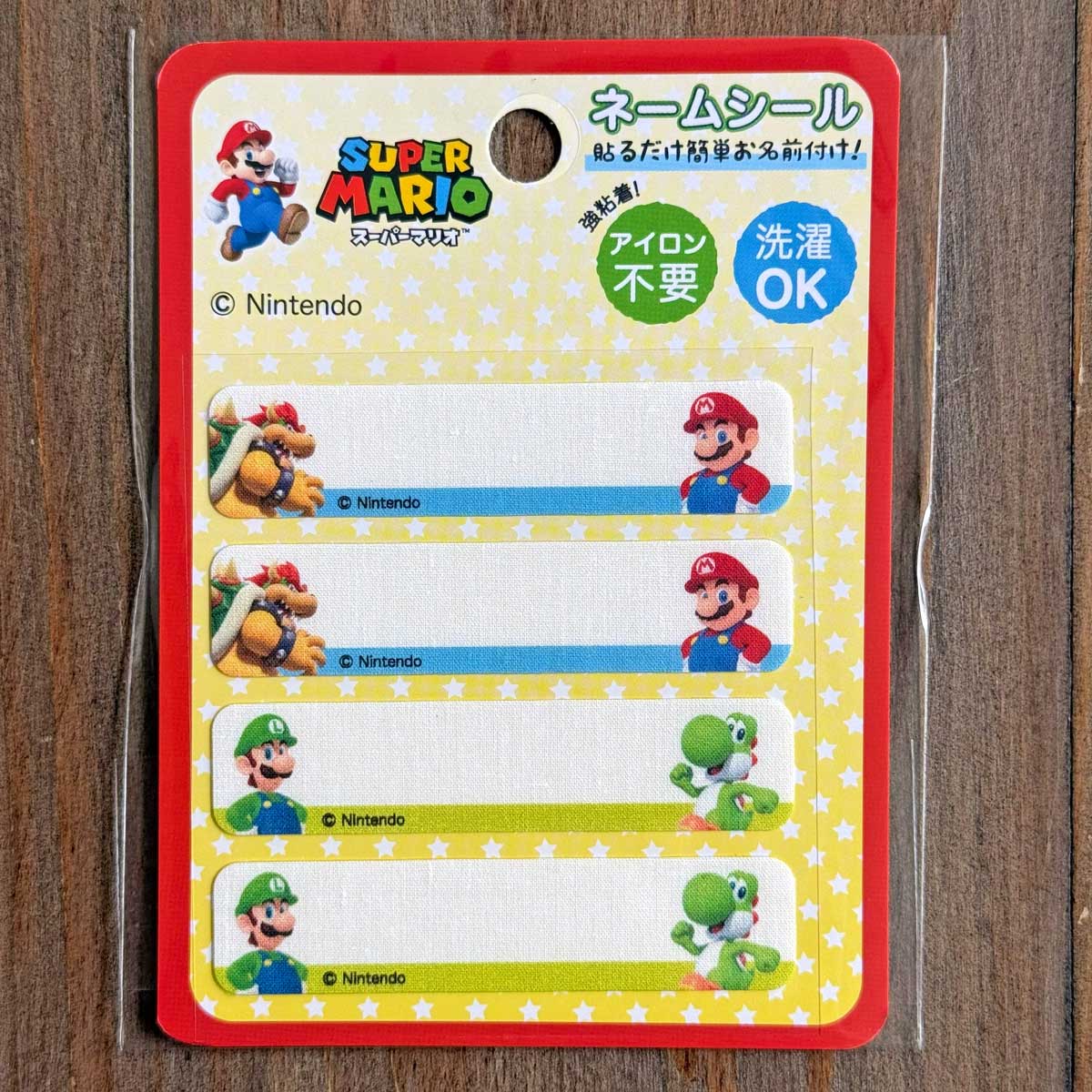 樂天商城 - スーパーマリオ シール・アイロン接着両用ネームテープ[SUPER MARIO キャラクター/入園入学/通園通学/お名前テープ/ネームシール]MRN004