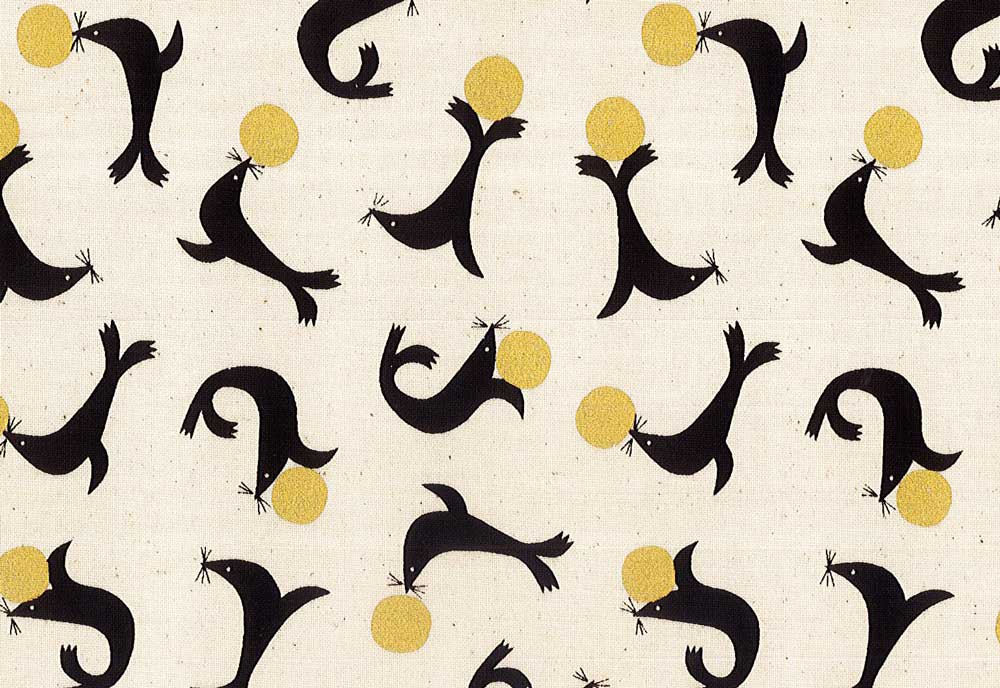 COTTON+STEEL åȥܥƥ롦ϡSEAL CIRCUS(륵)NATURALRJR Fabrics åȥ󥢥ɥƥCB9007-003