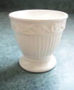 陶器製花器　Clayエンタシス小サイズ　1個　ホワイト
