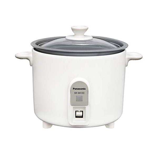 【中古】パナソニック 炊飯器 1.5合 1人用炊飯器 自動調理鍋 ミニクッカー ホワイト SR-MC03-W