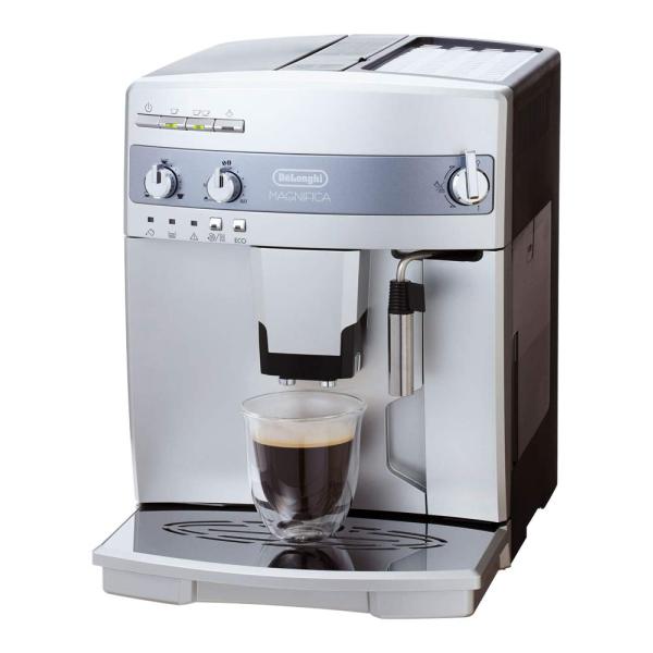 【中古】【エントリーモデル】デロンギ 全自動コーヒーメーカー マグニフィカ ミルク泡立て手動 1.8L シルバーESAM03110S