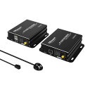 TESmart KVM HDMI エクステンダー 延長器 増設 TCP/IPイーサネット経由 単一UTP/FTP(CAT5e/6) ケーブル経由 KVM切り替え1080P@60Hz 長距離最大120m リモコン、赤外延長ケーブル付き 送信機1台+受信機1台 (HKE12MMA20)