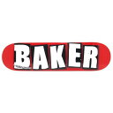 BAKER DECK ベイカー デッキ TEAM BRAND LOGO RED/WHITE 8.0 スケートボード スケボー
