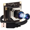 4K USBカメラモジュール ELPオートフォーカス 100度歪みなし 広角レンズ デュアルマイク付き USBカメラ PCラップトップコンピュータ用 USBカメラ プラグアンドプレイ Mac OS Windows用USB4K02AF-V100