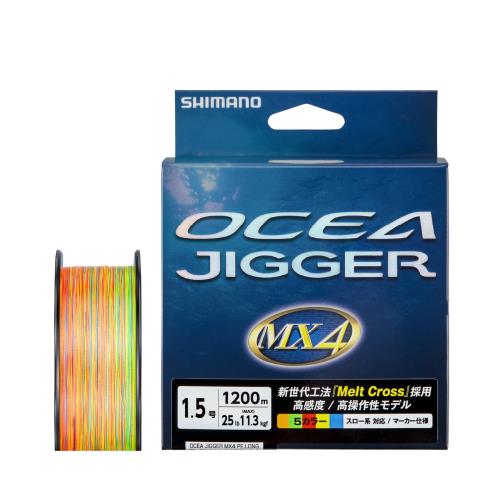 シマノ(SHIMANO) PEライン オシアジガー MX4 PE PL-O14X 1200m 1.5号 (25lb) マルチカラー シマノ(SHIMANO) PEライン オシアジガー MX4 PE PL-O14X 1200m 1.5号 (25lb) マルチカラー