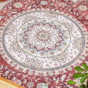 DECOMALL カーペット 6畳 ペルシャ絨毯風 ラグ マット 230x330CM 洗える 花柄 オールシーズン 滑り止め 防ダニ 防臭 床暖房対応 レッド