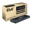 Club 3D Thunderbolt 4 (40Gbps) 認証 12-in-1 ドッキングステーション トリプル 4K60Hz / シングル 8K30Hz USB Type-C(TB4) USB-Type C(Gen2) USB Type-A (Gen2) ギガビットイーサネット オーディオ ホスト給電134W (CSV-1582)