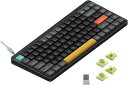 nuphy Air75 V2 メカニカルキーボード 75%ロープロファイル ワイヤレスキーボード Bluetooth 5.0、2.4GHzレシーバー、有線接続(USB-C)、QMK/VIA対応、Mac/Windows/Linux OS対応、技適認証済み (ブラック, Gateron Aloe)