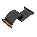 LINKUP - AVA5 PCIE 5.0 ライザーケーブル | RTX5090 RX9070 GPUに対応 | x16 128GB/s速度 | PCIe 4.0 WRX80/WRX90Eと互換性あり | ストレート ブラック 30cm(全長 34cm)