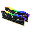 Team RGB(発光型) DDR5 6000Mhz(PC5-48000) 16GBx2(32GBkit)CL30モデル DELTAシリーズ Black デスクトップ用メモリ XMP3.0準拠 ハイスピードタイプ 日本国内無期限正規保証 FF3D532G6000HC30DC01