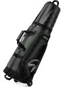 ゴルフバッグカバー キャスター付き・ハードシェル保護 9.5型 / 48インチまで対応 OUTDOORMASTER 頑丈 軽量 ゴルフ トラベルカバー キャディーバッグ ゴルフバッグ カバー 軽量 輪式 折りたたみ コンパクト 雨や雪から守る