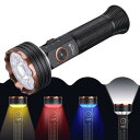 TrustFire TC50 懐中電灯 高輝度 5100ルーメン 500メートル 磁気テール フラッシュライト Type-C充放電 調光可能 暖白 クール白 赤、青 4色 6種類の照明モード LEDライト 超明るい キャンプライト 多機能 ランタン 耐衝撃 IPX6防水 長時間連続使用 登山 点検 防災 地震 捜索