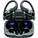 イヤホン bluetooth 耳掛け式イヤホン ワイヤレスイヤホン bluetooth イヤホン 最大40時間再生 ブルートゥースイヤホン Hi-Fi音質 AAC対応 LEDディスプレイ 物理ボタン誤操作なし 落ちないイヤホン 快適装着感 ランニング イヤホン IPX7防水 スポーツ イヤホン 片耳/両耳モー