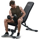 AIRHOP アップグレード版 トレーニングベンチ 角度調節 筋トレベンチ 折りたたみ式 収納便利 ベンチプレス・全身トレーニング対応 ホームジム