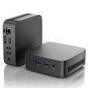 ミニpc 第12世代インテルTwin Lake-N150 minipc 16GB DDR4 512GB SSD 4コア4スレッド 最大3.60GHz Windows 11 Pro WiFi5/BT4.2 小型 豊富なポート USB 3.0*2/USB 2.0*2/HDMI 2.0/DP1.4/RJ45-1000M-LAN 静音性 2画面同時出力 省電力 小型デスクトップ パソコン T10