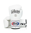 Fairtex プロコンフェディショングローブ (Lace UP 紐式) (ホワイト, 12oz)