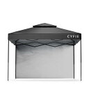 CYFIE タープテント 3x3m ワンタッチ 簡単 屋根テント アウトドア テント バーベキュー サイドシート 遮光 遮熱 頑丈 日よけ 耐水 高さ3段階調節 スチールフレーム 組立簡単 持ち運び便利 キャンプ ピクニック 運動会 防災砂袋·ペグ·ロープ·収納ケース付 (ブラック)
