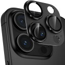 カメラフイルム iPhone16 Pro/16 Pro Max用 カメラ保護 全面保護 9H強化ガラス アルミ合金 アイフォン16 Pro/16 Pro Max レンズカバー 耐衝撃 露出オーバー防止 黒縁取り 超高透過率 いphone16pro/16プロ max カメラカバー プロテクター ブラック