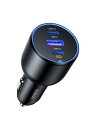 UGREEN 130W シガーソケット usb-c カーチャージャー 3ポートPD 100W/30W+SCP 22.5WPD3.0/QC4.0/PPS対応 車載充電器 コンパクトサイズ 耐久性 シガーソケット 急速充電器iPhone 14/13/12, Galaxy S22/S21 Ultra, iPad, MacBook,ラップトップなどに対応 ケーブル付属なし