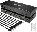 HDMI KVM切替器 8入力1出力 4K@30Hz キーボード、マウ...(2)