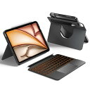 HOU 回転式キーボード付きケース for iPad Air 6 (M...(2)