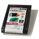 モリリン ブラックシート レジャーシート #3000 実寸約2.6m×3.5m 約6畳 厚手 屋外使用目安約3年 ハトメ数14 雨よけ 風よけ 野積み 30L2...