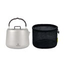 SILVERANT(シルバーアント) 純チタン製 ケトル 1400ml アウトドア ティーポット 収納カバー付き 軽量 キャンプ用品