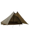 OneTigris TETRA ワンポールテント ソロテント ピラミッドテント インナーメッシュ 通気 日よけ 軽量 登山 旅 行 ソロキャンプ アウトドア (L, ブラウン)