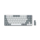 Satechi SM1 メカニカル キーボード ワイヤレス LED バックライト付き Bluetooth/USB-Aレシーバー/USB-C有線モード切り替え 84キー 75%コンパクト キーボード Bluetooth US英語配列 Mac Windowsに対応 キーキャップ交換 (ライトグレー/ホワイト)