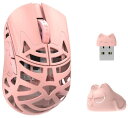 WLMOUSE Beast Miao 2.4gワイヤレス 31g 高性能ゲーミングマウス つまみ持ち フィンガーグリップ 左右対称 8KHzポーリングレート対応 マグネシウム合金製軽量 PAW3950HSセンサー 日本正規代理品 (OM Switch, Pink)