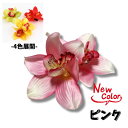 オーキッド 豪華 ヘアクリップ ダブル 【4色展開】 ハワイアン フラダンス ハワイ フラ タヒチアンダンス 衣装 髪飾り ヘアアクセ 発表会 イベント ステー...