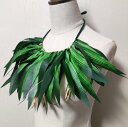 ラフィア 入り ティーリーフ ネックレス タヒチアンダンス 衣装 Ti コスチューム lei レイ tahiti ハワイ ハワイアン フラガール オリタヒチ 発...