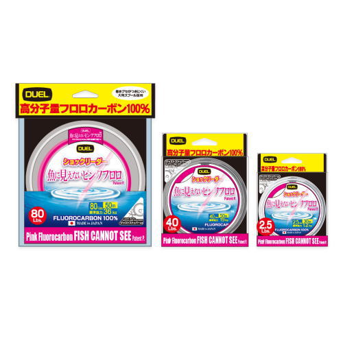 飛線 - DUEL(デュエル)　魚に見えないピンクフロロ ショックリーダー 30m