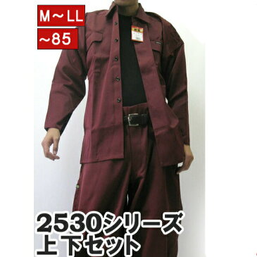 寅壱 寅一 2530シリーズ トビシャツ x ニッカズボン 上下セット 3 .エンジ 2530s301406 作業服 作業着 作業ズボン ニッカポッカ